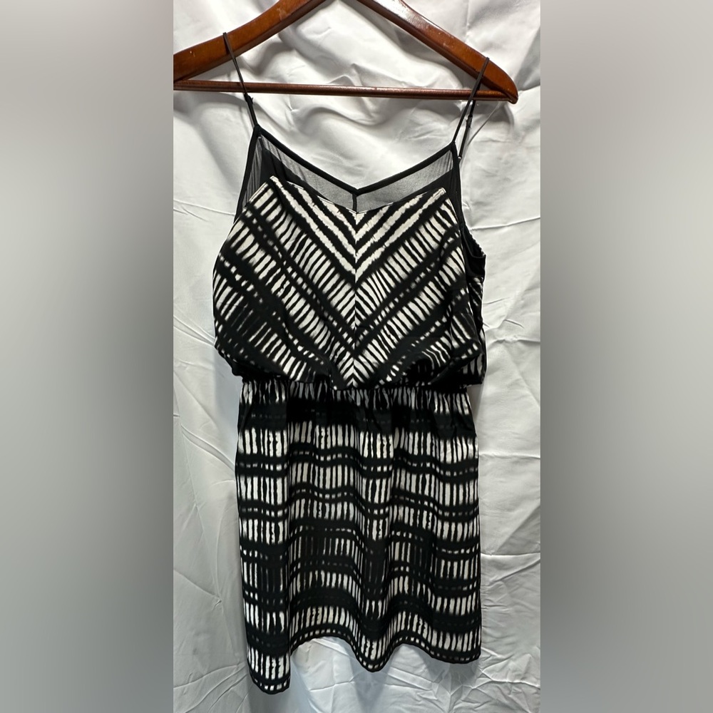 Express Womens Black & White Spaghetti Strap Dress